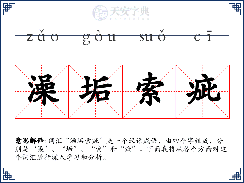 澡垢索疵