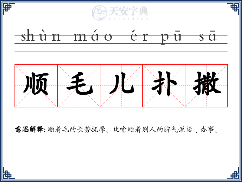 顺毛儿扑撒