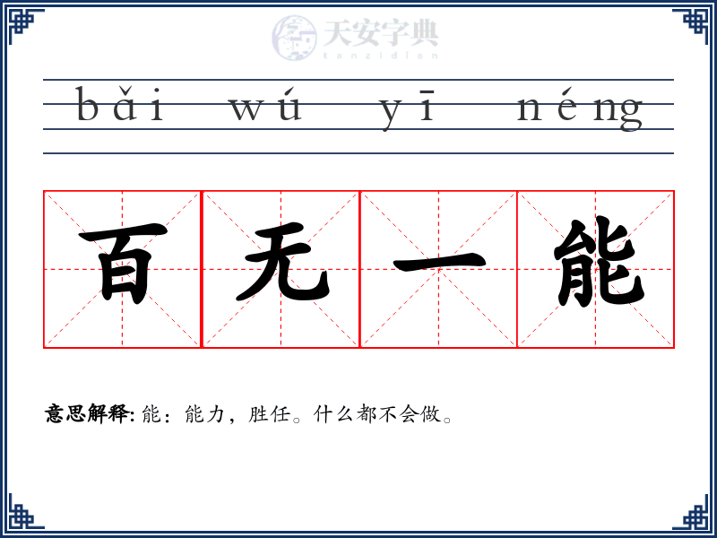 百无一能