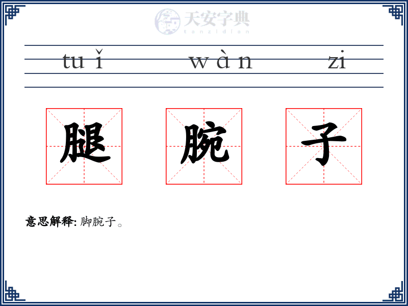 腿腕子
