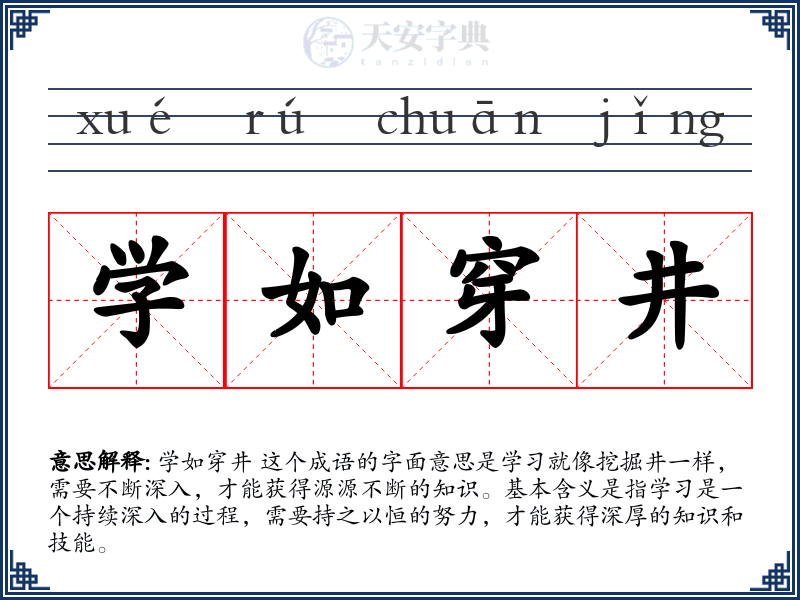 学如穿井