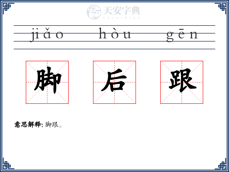 脚后跟