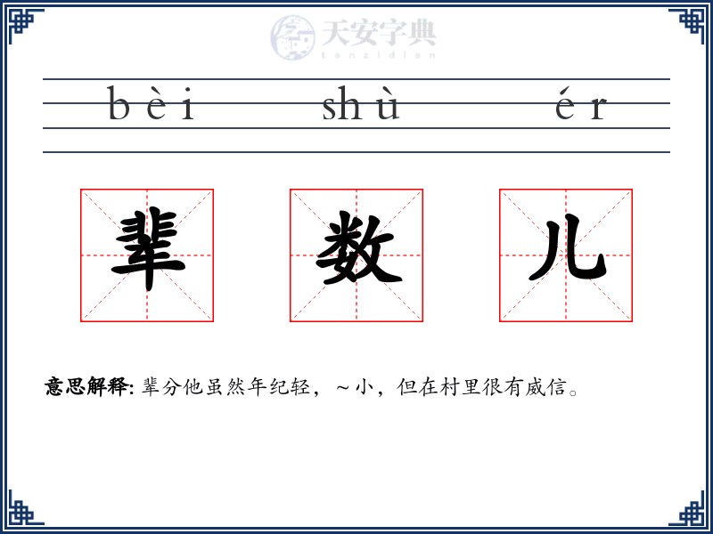 辈数儿