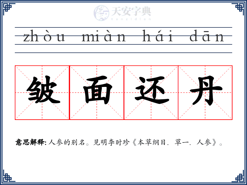 皱面还丹