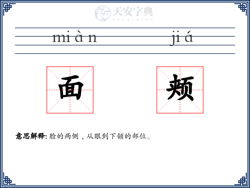 面颊