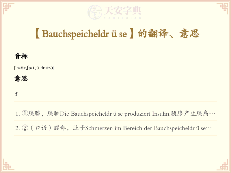 Bauchspeicheldrüse