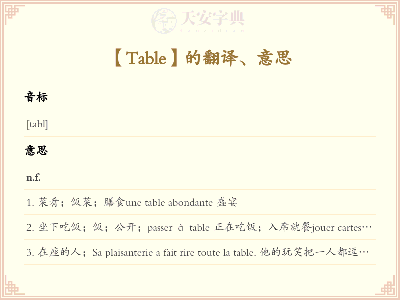 Table