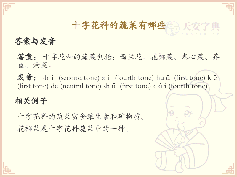十字花科蔬菜大全_十字花科蔬菜种类及特点详解