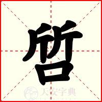 啠