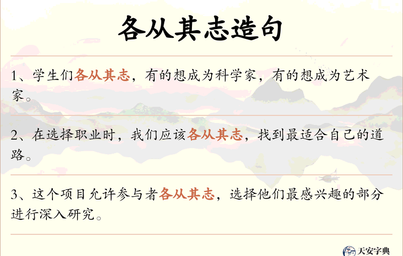 各从其志