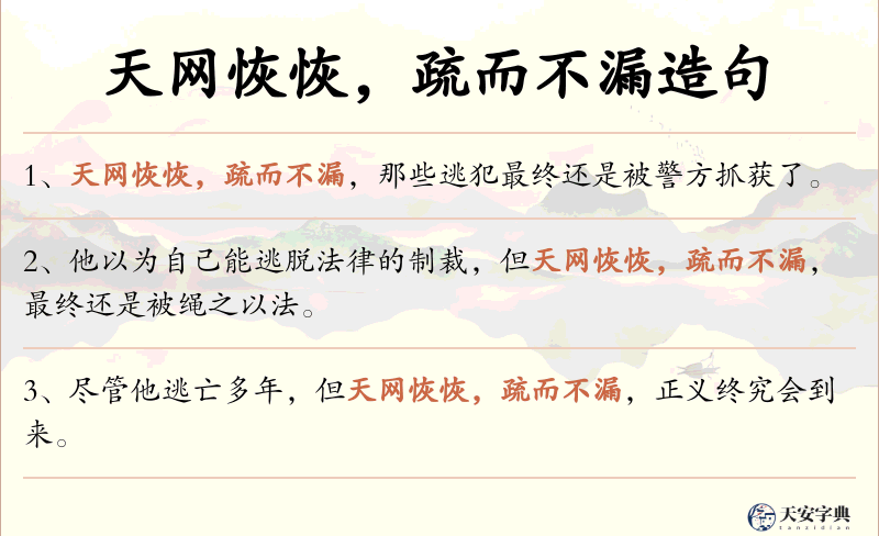 天网恢恢，疏而不漏