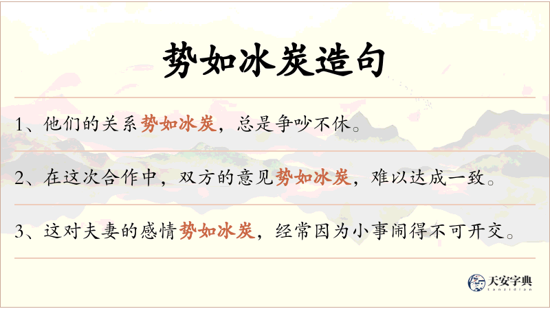 势如冰炭