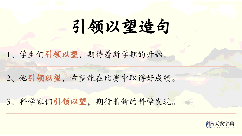 引领以望