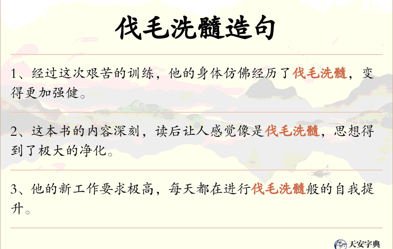伐毛洗髓