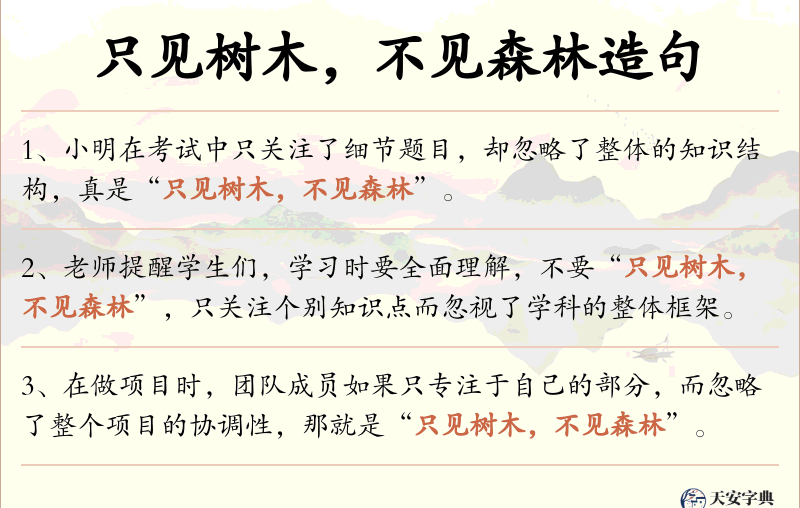 只见树木，不见森林