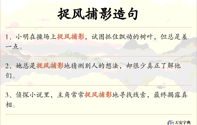 捉风捕影