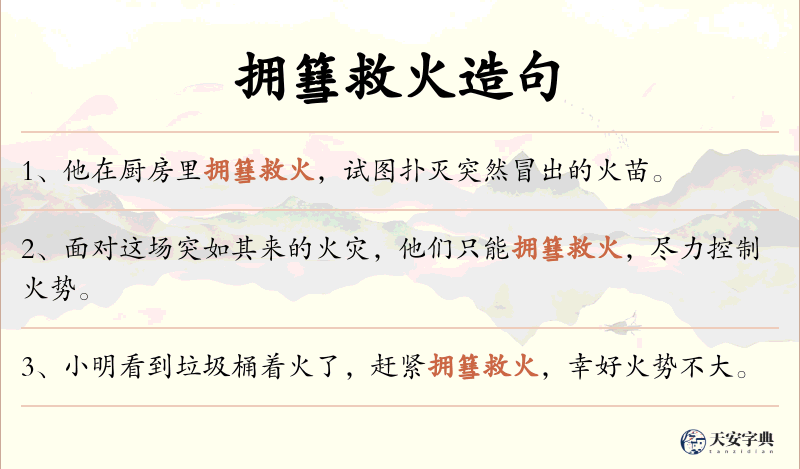 拥篲救火