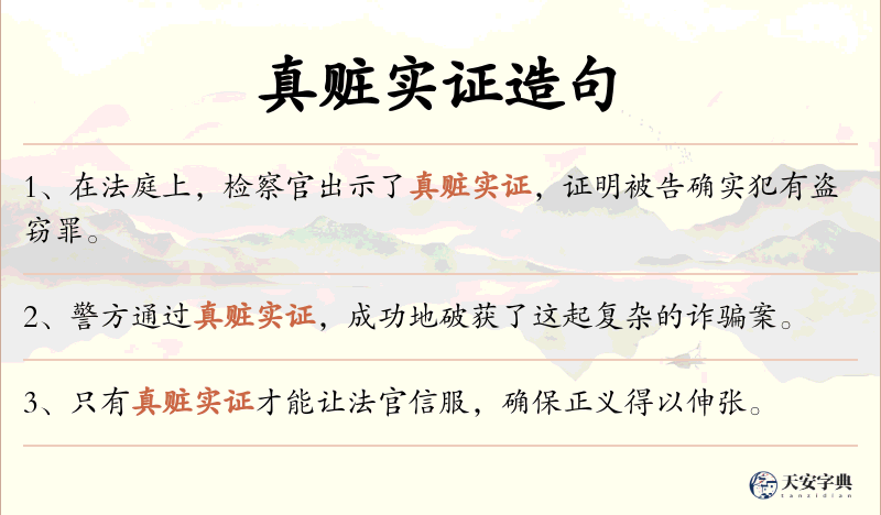 真赃实证