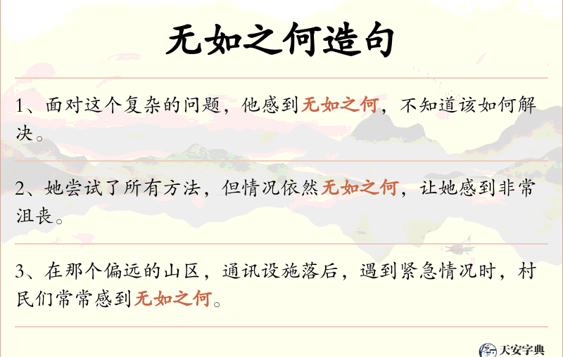 无如之何