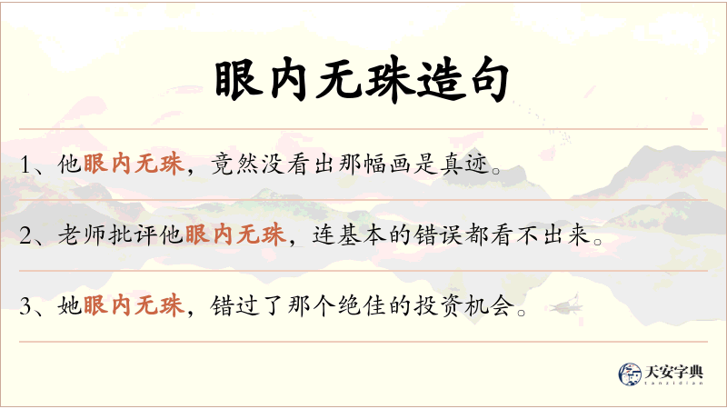 眼内无珠