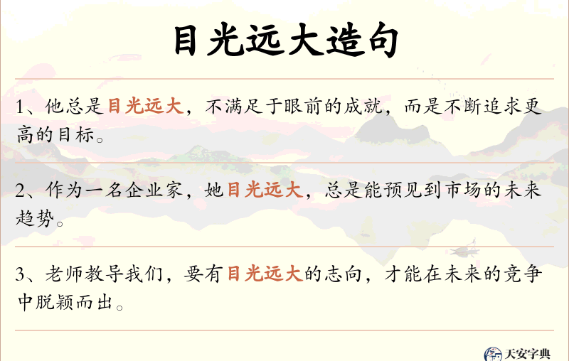 目光远大