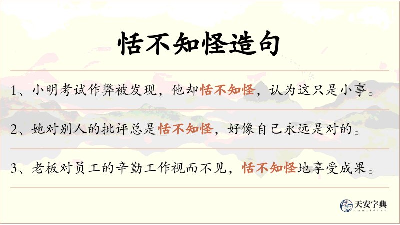 恬不知怪