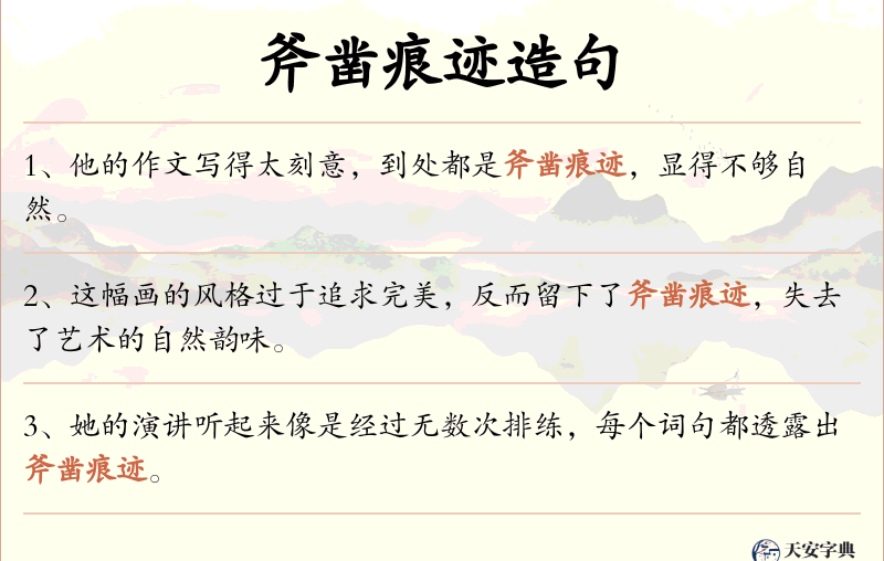 斧凿痕迹