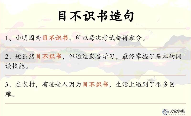 目不识书