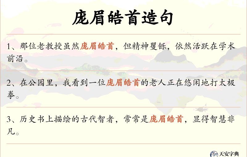 庞眉皓首