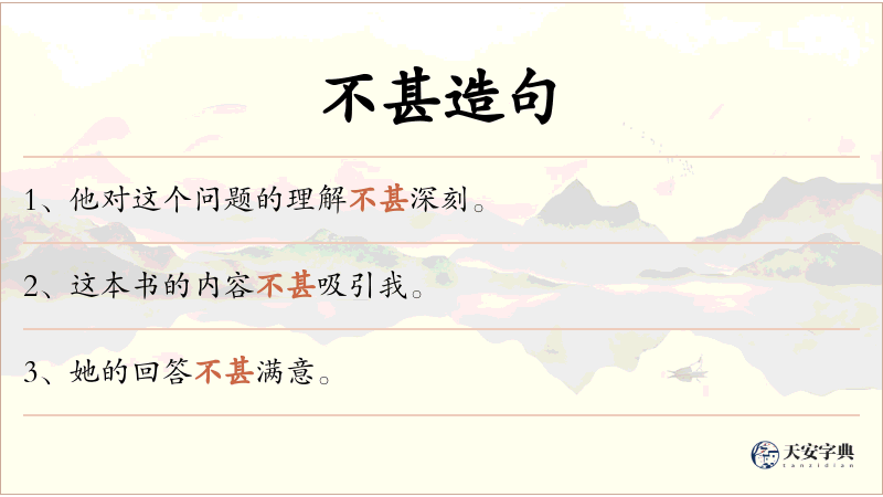 不甚