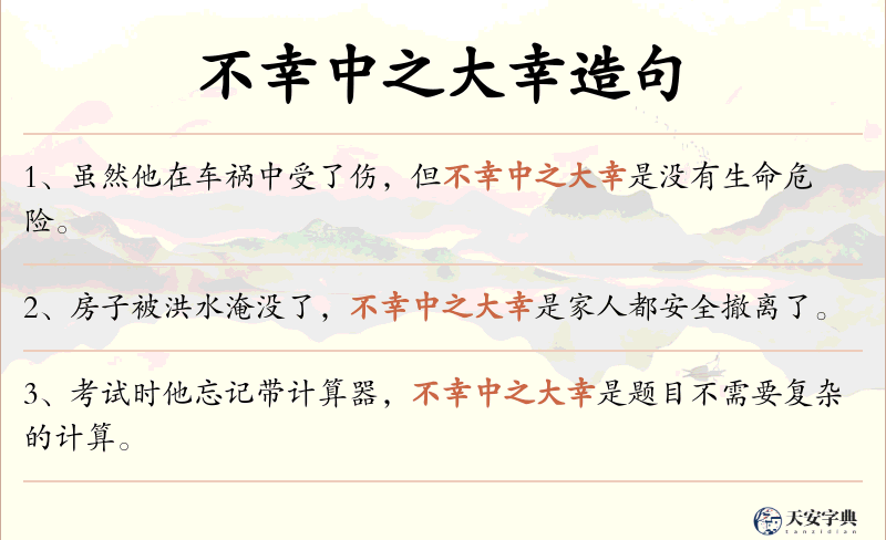 不幸中之大幸