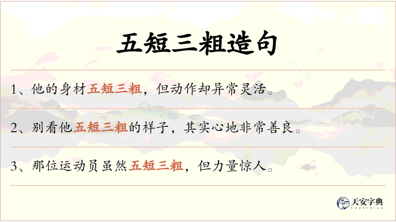 五短三粗