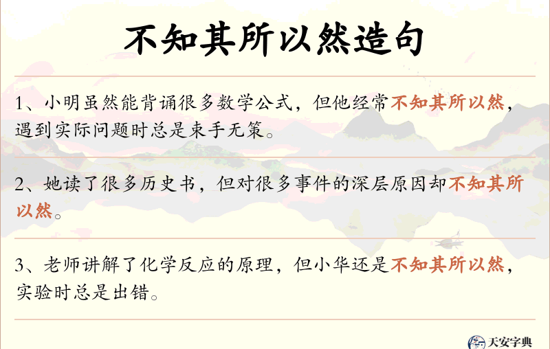 不知其所以然