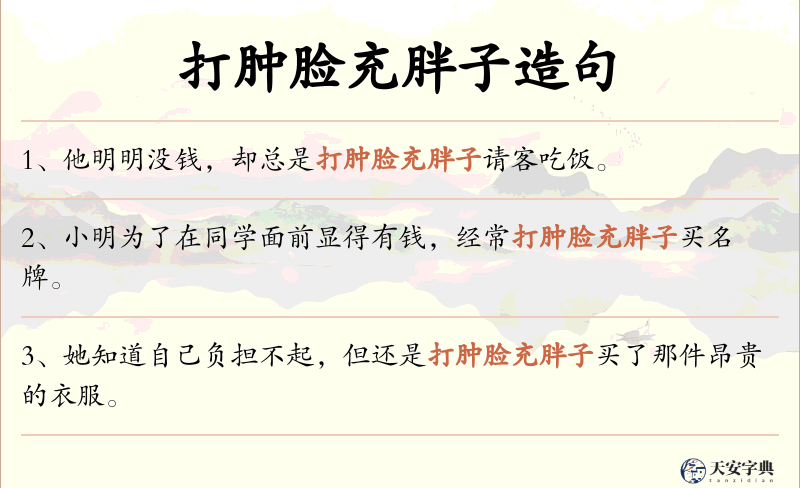 打肿脸充胖子