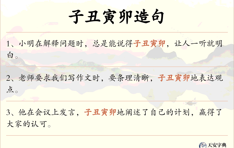 子丑寅卯