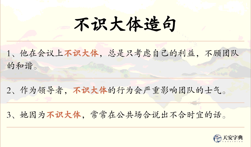 不识大体