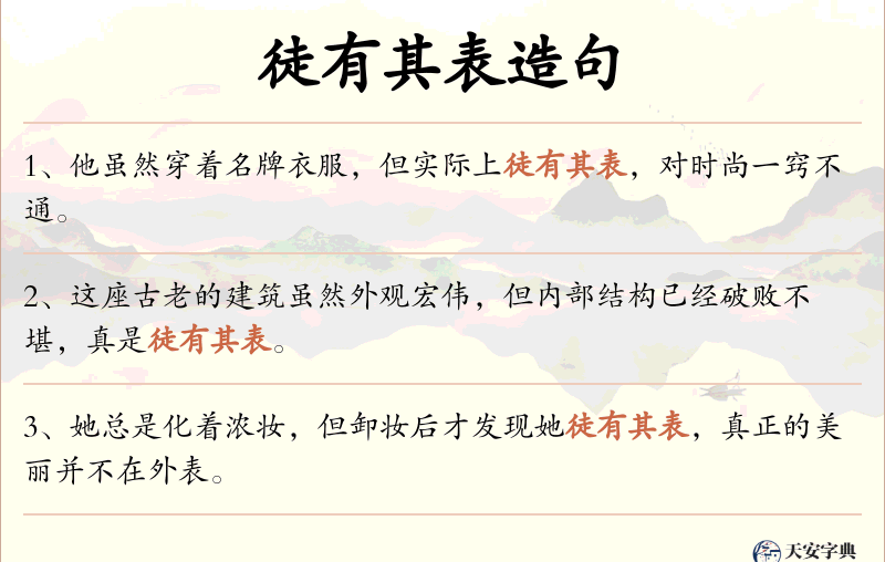 徒有其表