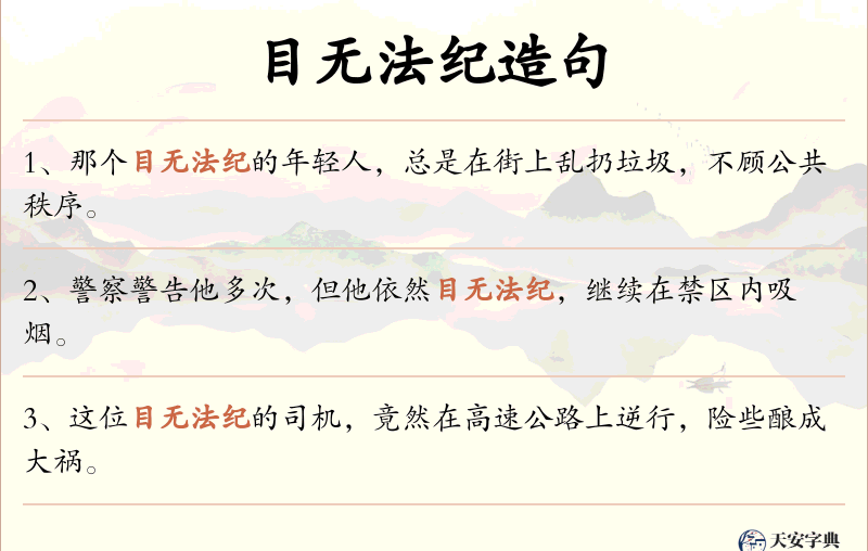 目无法纪