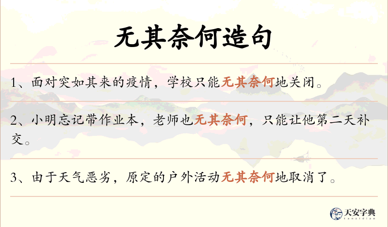 无其奈何