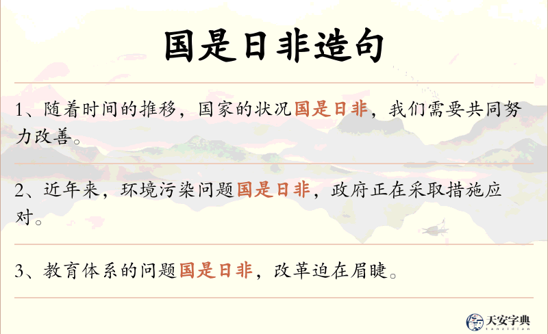 国是日非