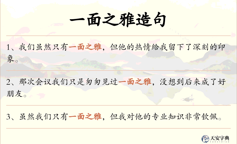 一面之雅