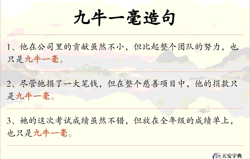 九牛一毫