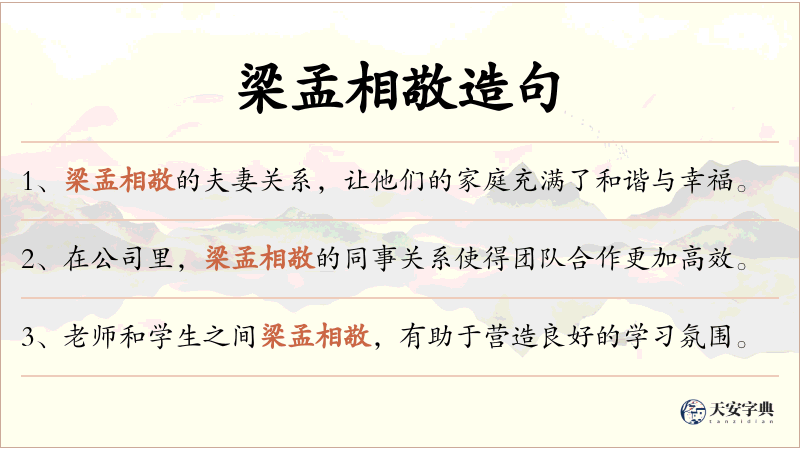 梁孟相敬