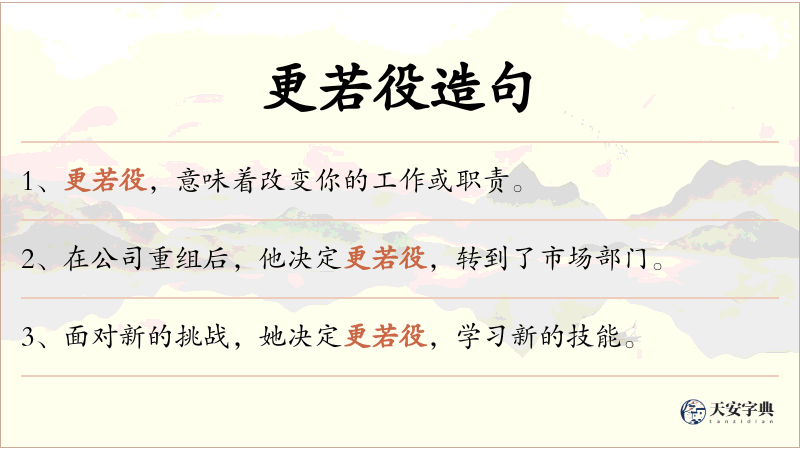 更若役