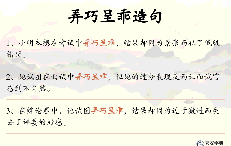 弄巧呈乖