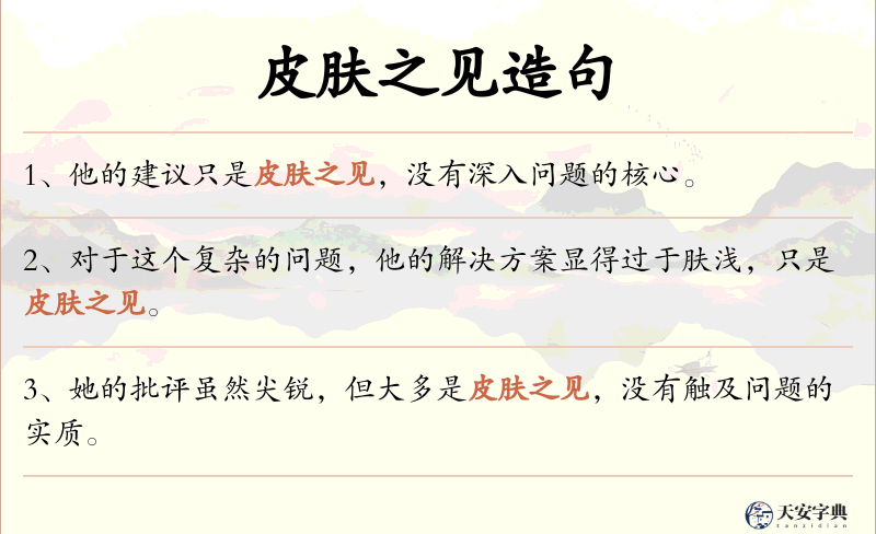 皮肤之见