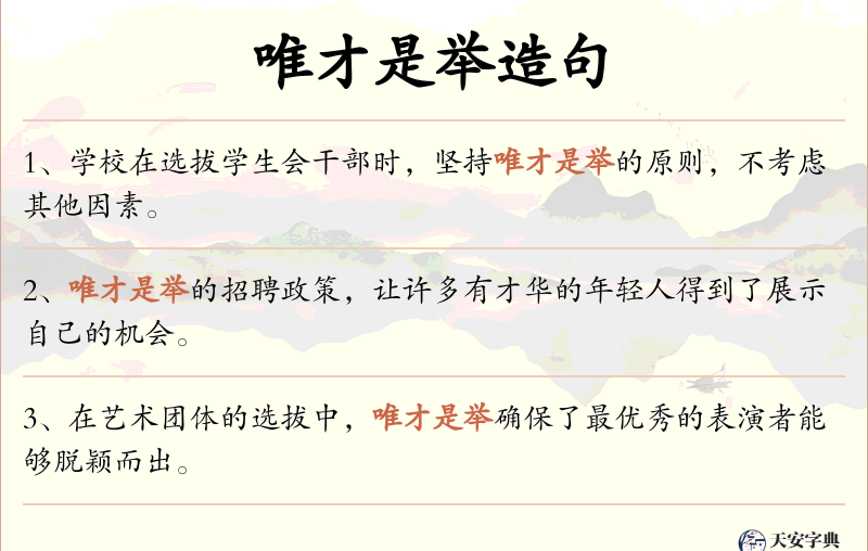 唯才是举