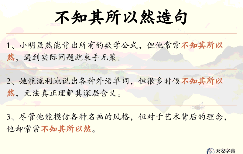 不知其所以然