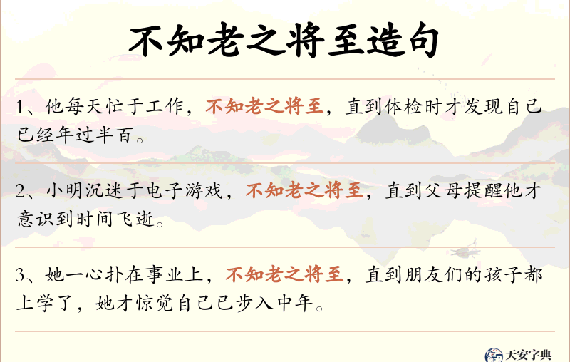 不知老之将至