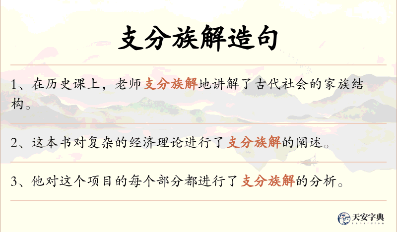 支分族解